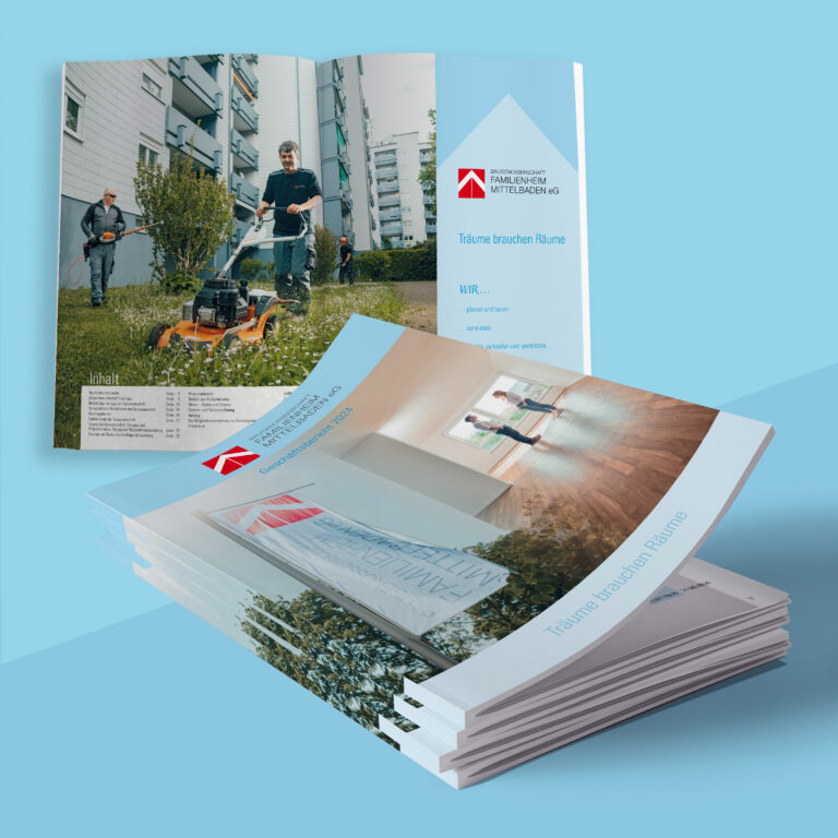 Broschüre, Unternehmensbroschüre des Familenheims Mittelbaden, Vollmone Werbeagentur GmbH