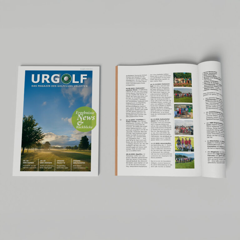 Magazin Urgolf für den Golfclub Urloffen, Vollmone Werbeagentur GmbH